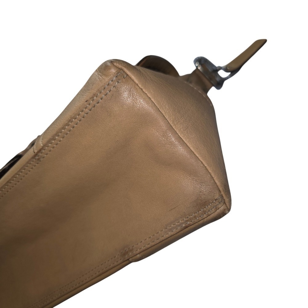 Coach Soho Buckle Flap Y2K Shoulder Bag Classic Style Leather Camel Tan Brown - Picture 11 of 13